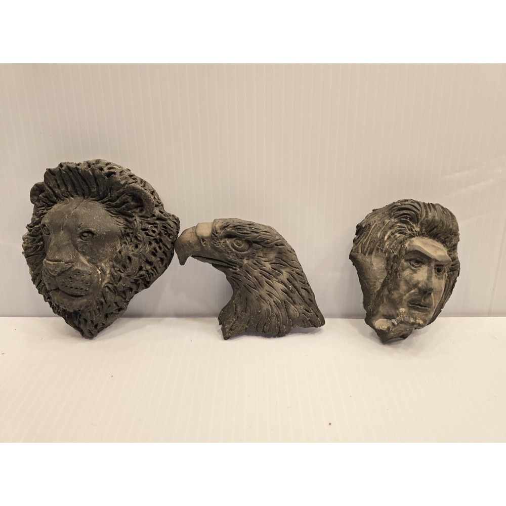 3 Funky Hand Made Decorative Thingys, Eagle, Man, Lion, Geocashing Treasures - Picture 2 of 16